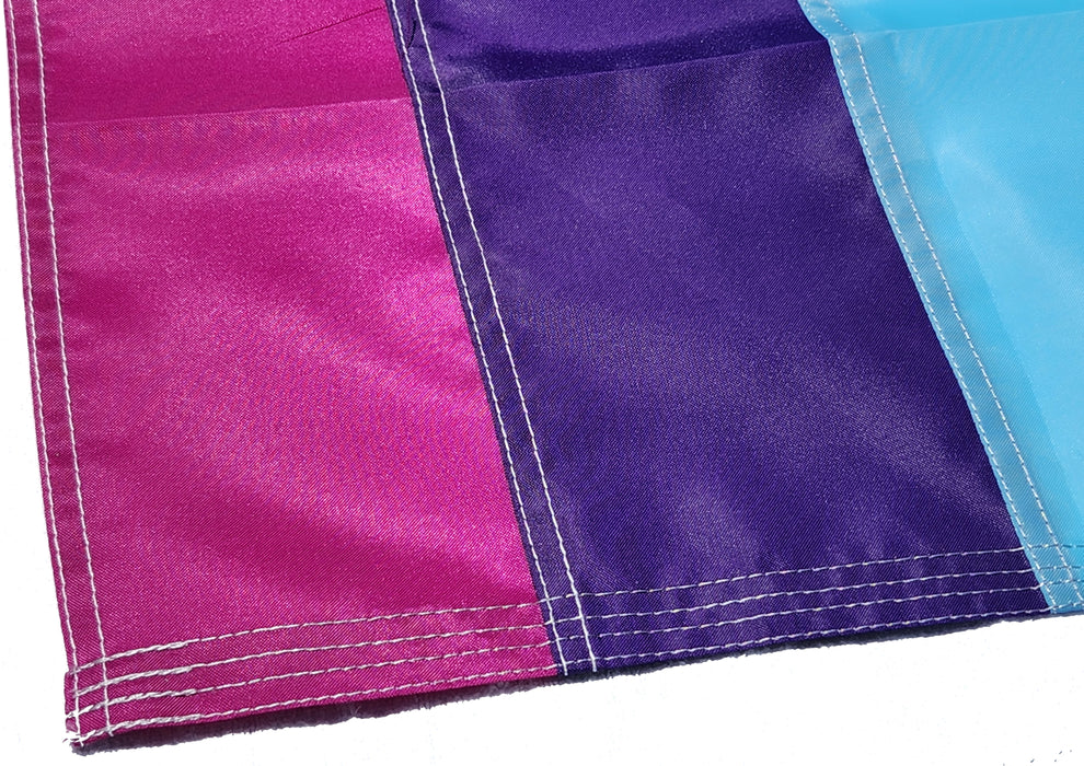 Embroidered Conch Republic Rainbow Pride LGBTQ Gay Lesbian Flag with Canvas Header from Key West, Florida