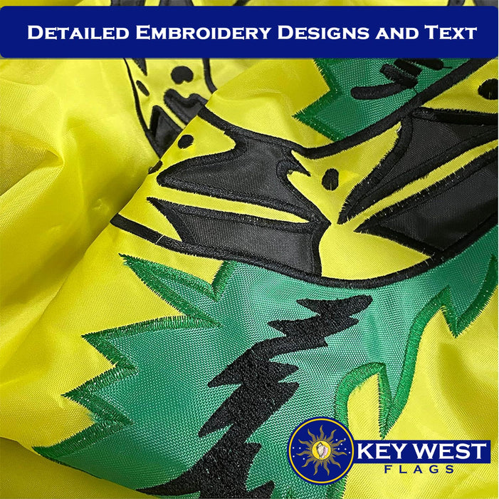 Gadsden Flag with "Don't Tread on Me" Compatible Rattlesnake Flags Embroidered 3'x5' Outdoor Double-Sided Heavy Duty 340D Nylon w/4 Reinforcement Rows of Stitching All-Weather 90x150cm Gadsden Flag For Outdoor/Indoor with 2 Brass Grommets