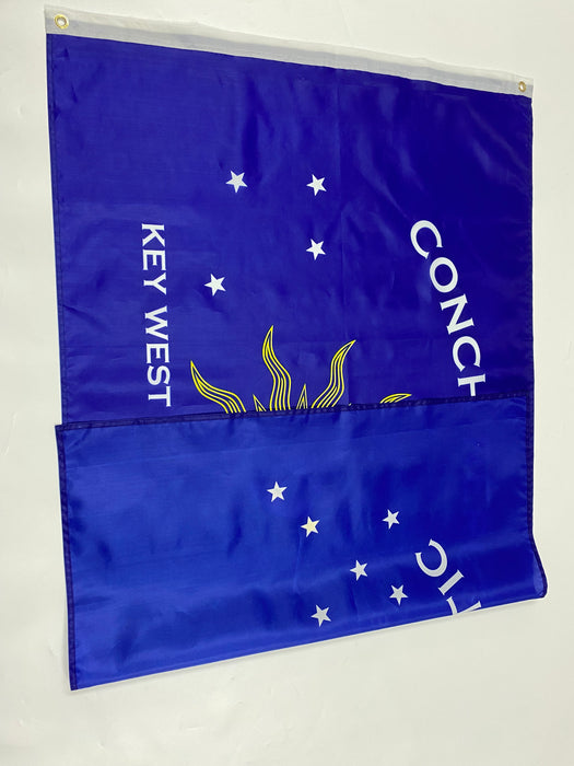 Conch Republic Flag and 8 Stripe Key West Rainbow LGBTQ Gay Lesbian Silk Screen Printed Flag Package